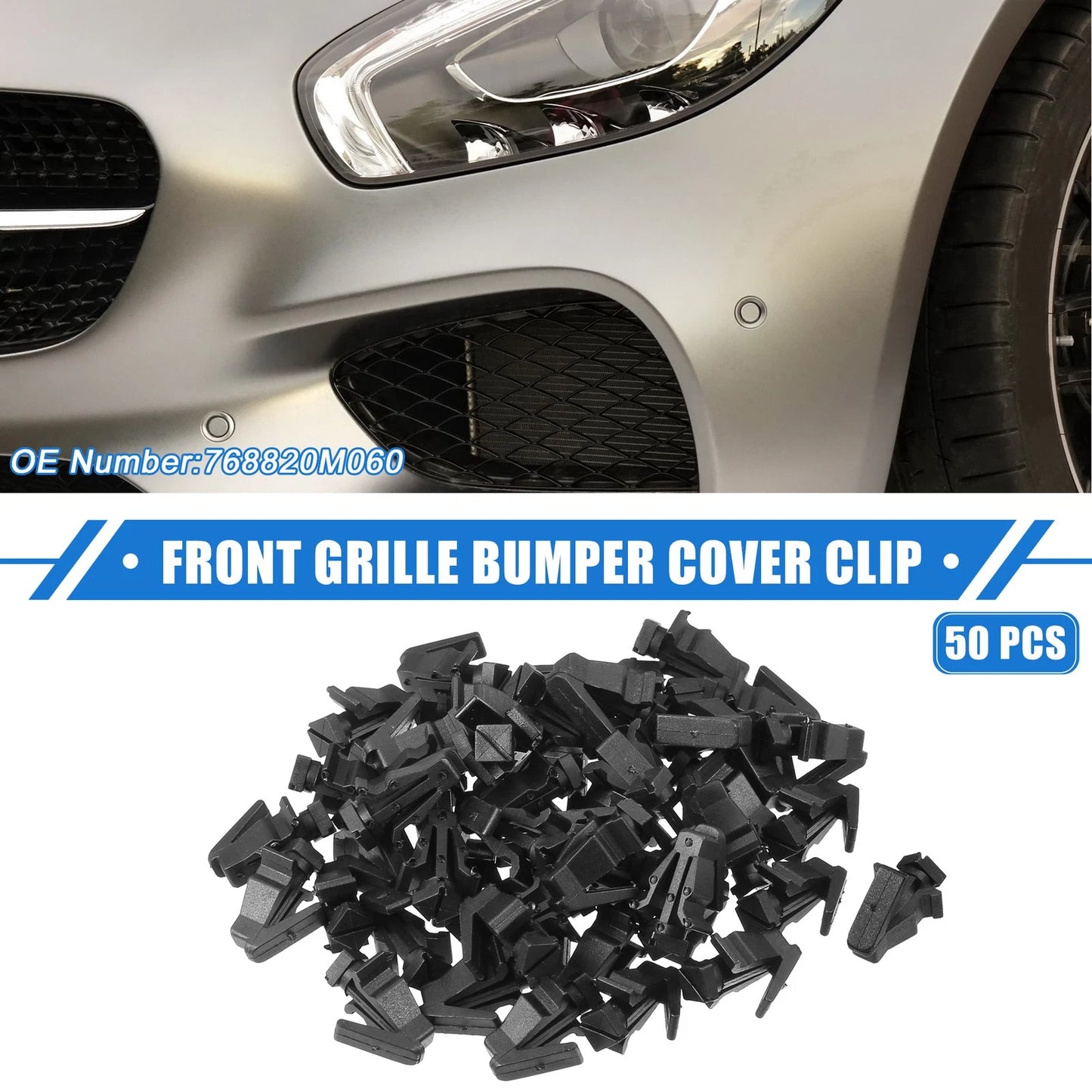 50 Pcs Front Grille Bumper Cover Clip for Nissan Altima (2002–2004)