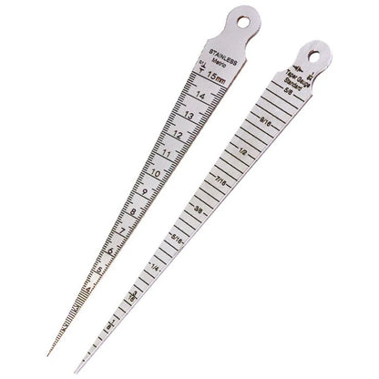 Taper Gauge / 115mm / Stainless Steel for Metric Inch