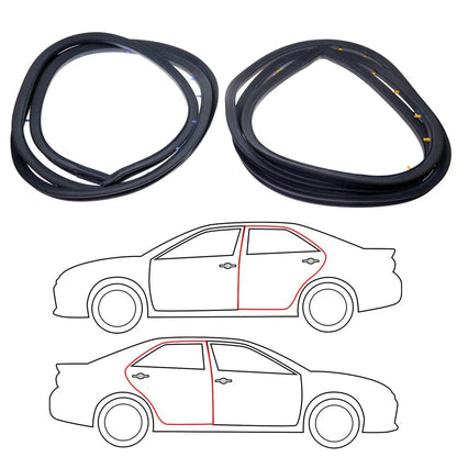 Set of 2 Inner Weatherstrips for Nissan Datsun 230 240C 260C (1971–1975)