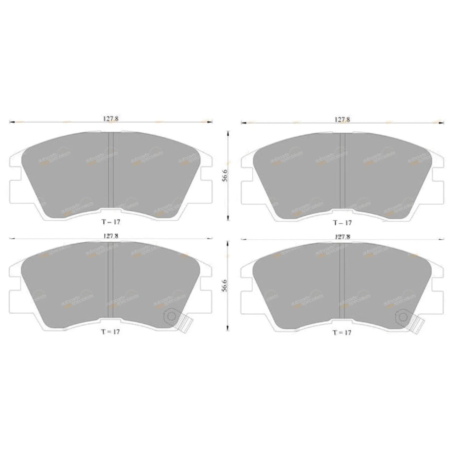 Front Disc Brake Pads Set for Mitsubishi Pajero NE NF NG (1987-1991)