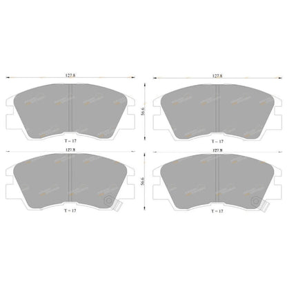 Front Disc Brake Pads Set for Mitsubishi Pajero NE NF NG (1987-1991)