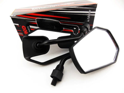 Black White Hex Soko Mirrors for Honda VF700S Sabre (1984-1985)