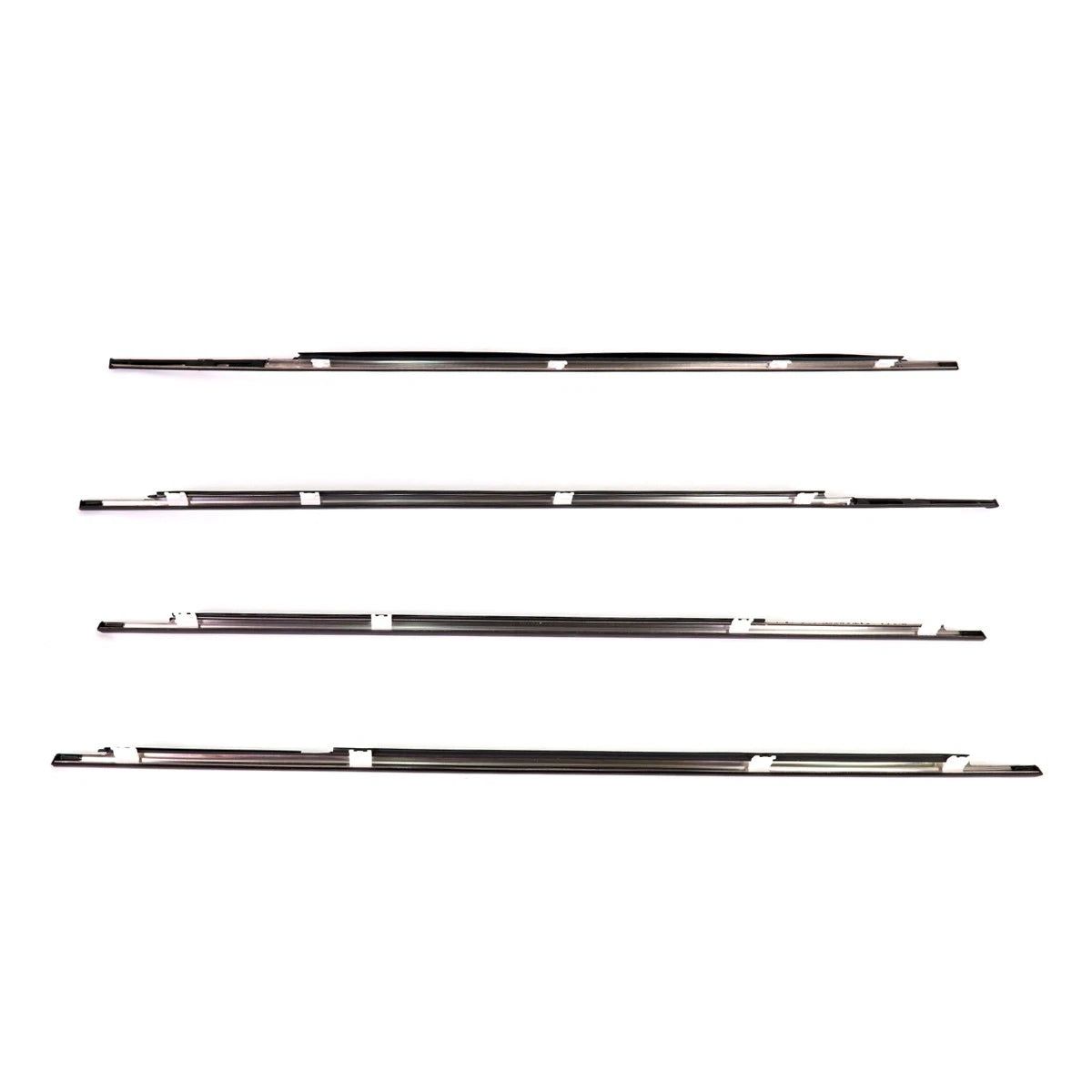 Set of 4 Black Door Belt Moldings for Toyota Corolla (1991–2002)