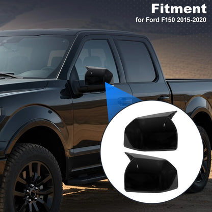 2X Rearview Mirror Cover Caps for Ford F150 (2015–2020)