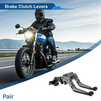 Adjustable Brake Clutch Lever for Kawasaki ZX14R (2006–2023) Titanium Black