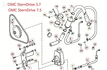 Power Steering Pump for Volvo Penta SX M