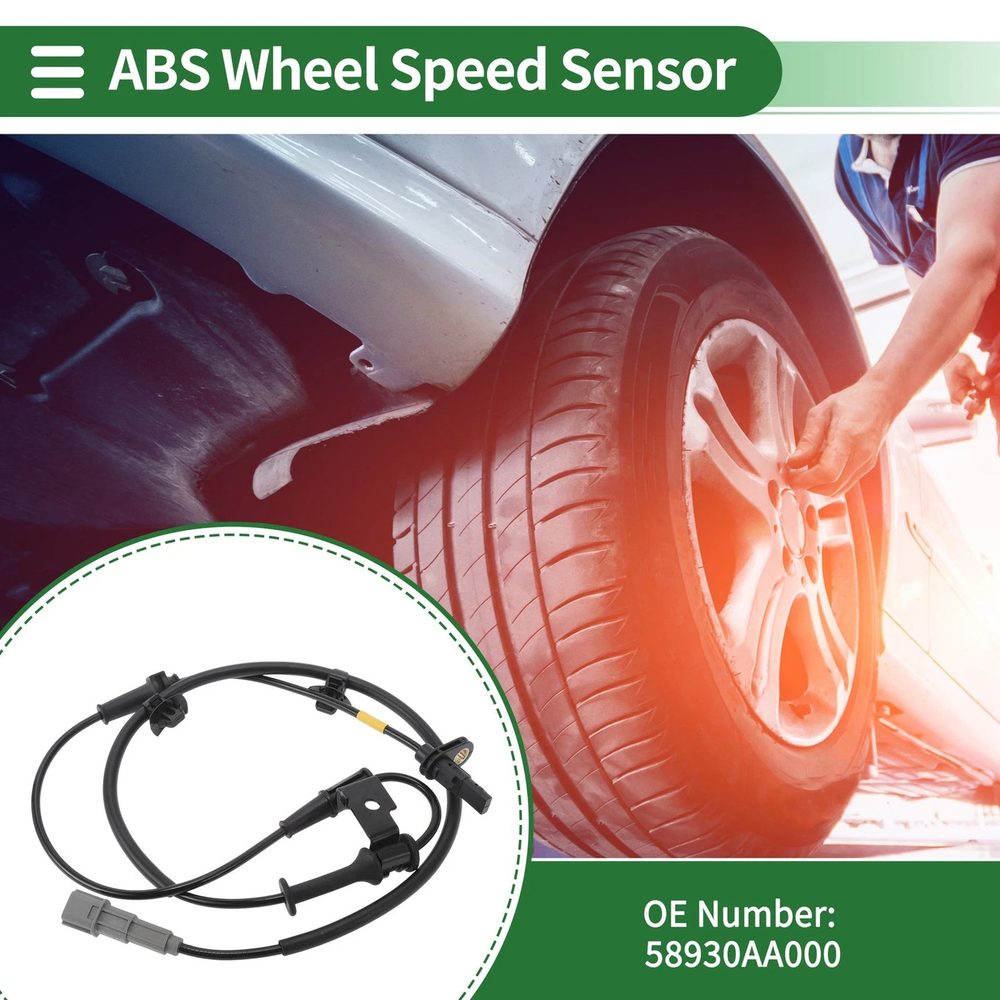 ABS Wheel Speed Sensor No. 58930AA000 for Hyundai Elantra (2021–2023)