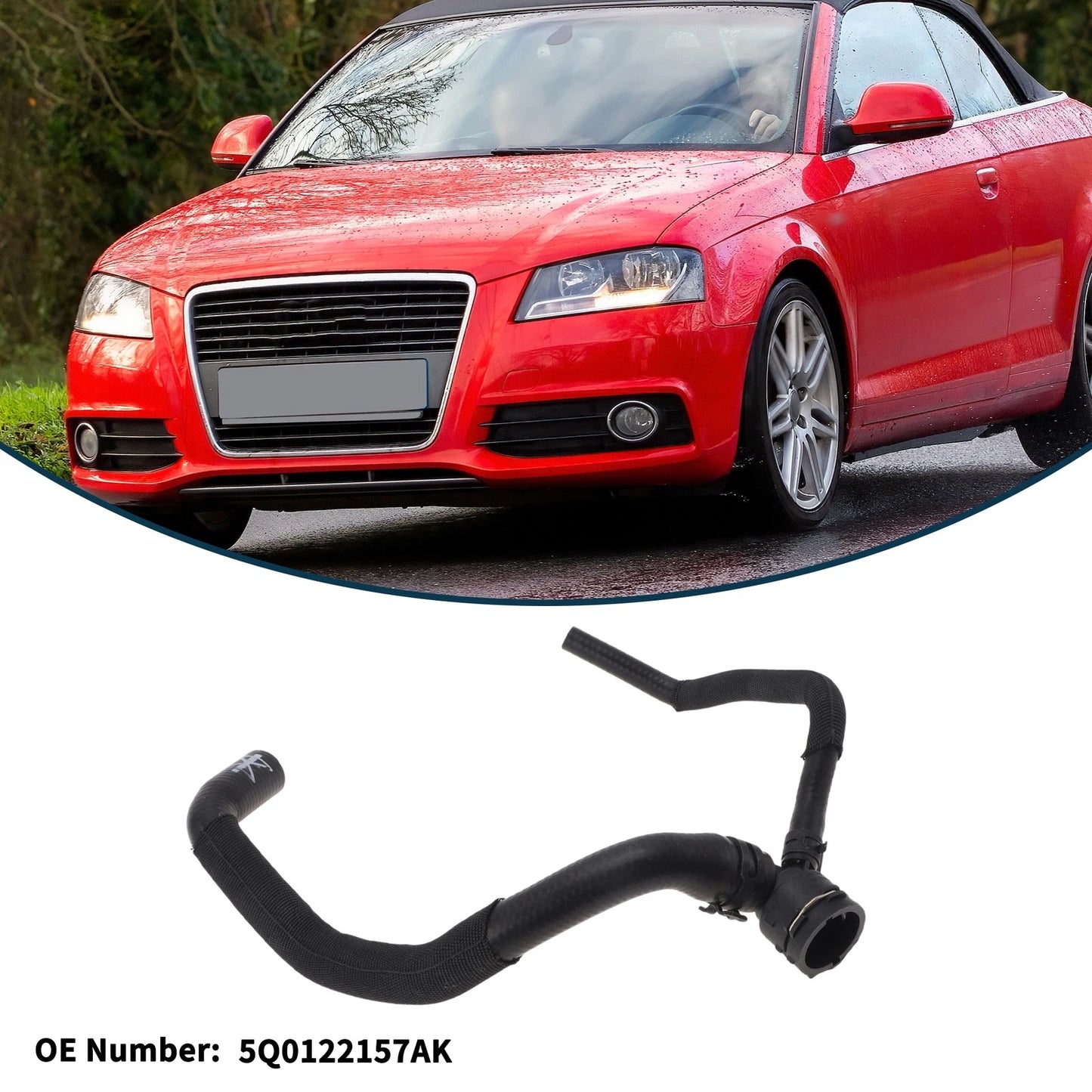 Radiator Hose No. 5Q0122157AK for Audi A3 Quattro (2015–2020)