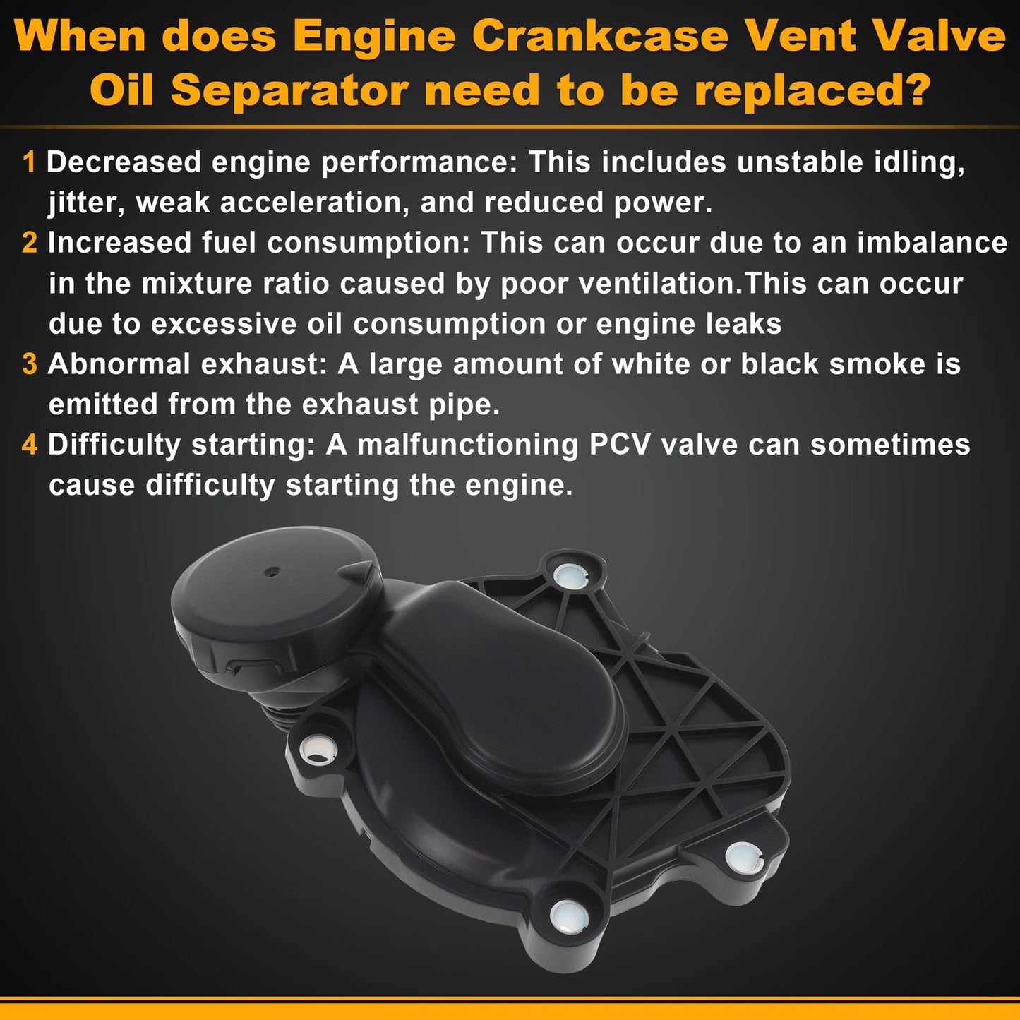 Engine Crankcase Vent Valve Oil Separator for Mercedes-Benz C300 (2015–2021) No.A2760100331