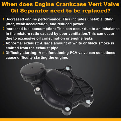 Engine Crankcase Vent Valve Oil Separator for Mercedes-Benz C300 (2015–2021) No.A2760100331
