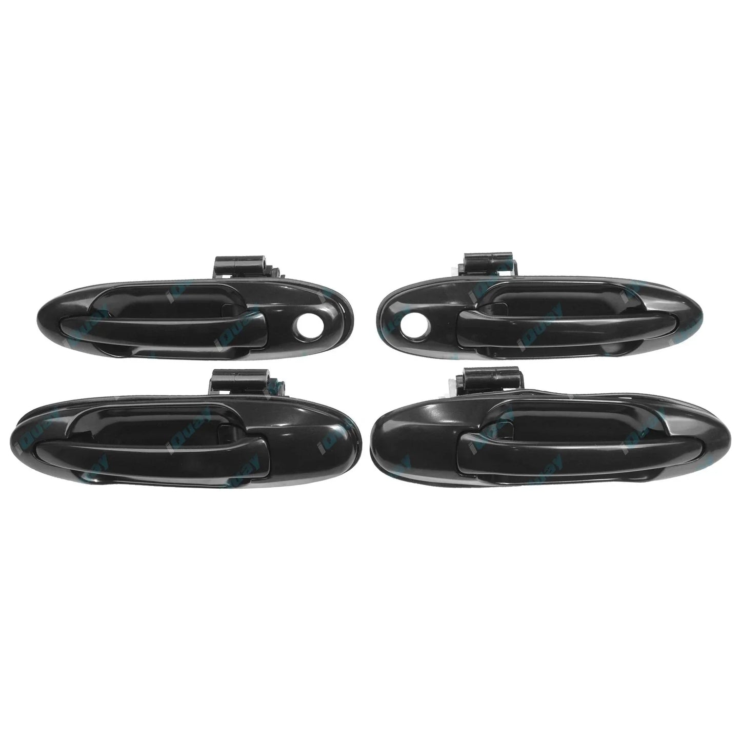 Black Front & Rear Outer Door Handles for Toyota Landcruiser 100 105 Series