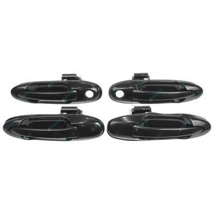 Black Front & Rear Outer Door Handles for Toyota Landcruiser 100 105 Series