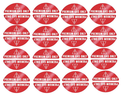 Set of 16 Gas Only Stickers for Car Rental