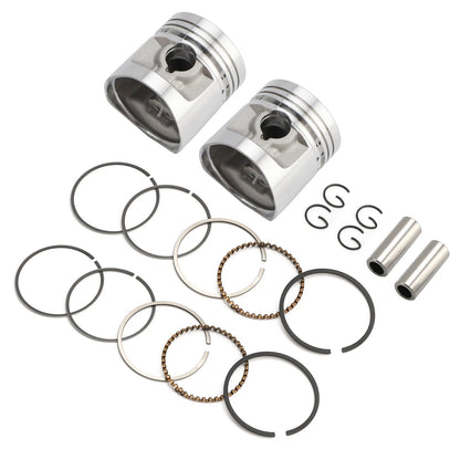 2X Finished Piston Kit 44.25mm for Honda CA125 CM125 CD125T CBT125 (1982–1999)