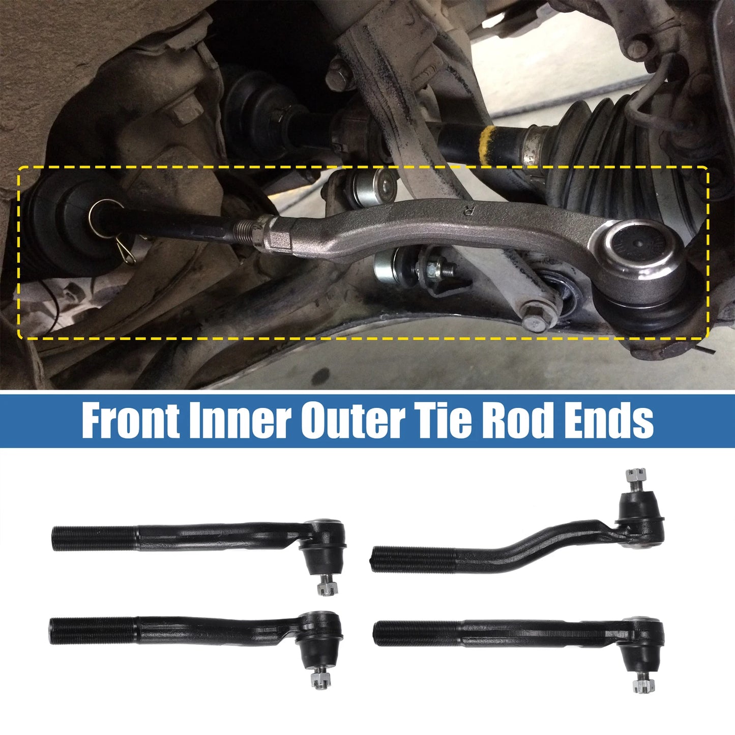 Set of 4 Tie Rod End Links for Jeep Grand Cherokee
