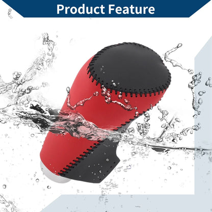 Car Gear Shift Knob Cover for Chevrolet Malibu Red Black Faux Leather