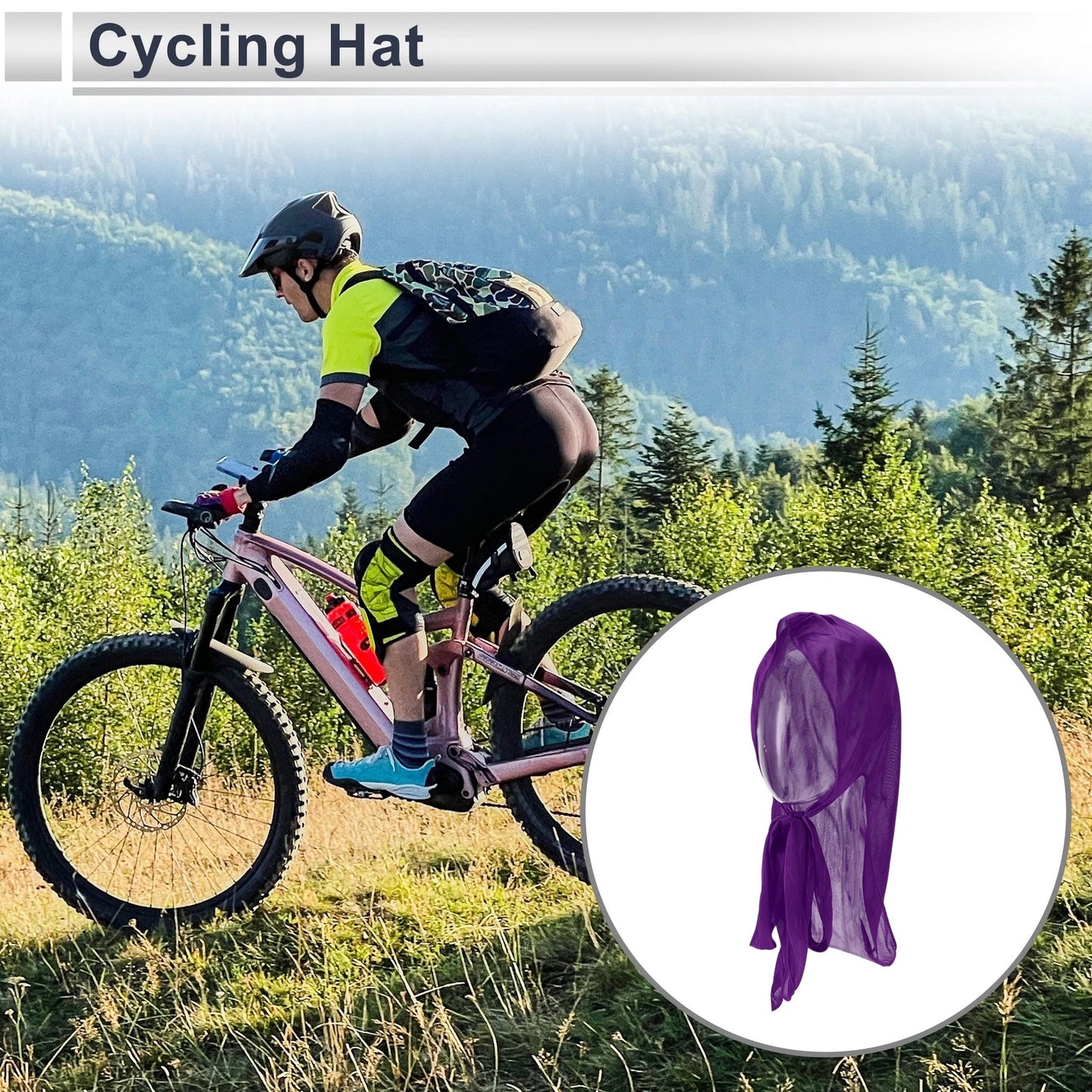 Cycling Hat for Universal Fit (28x100cm) - Moisture Wicking, Breathable, Neck Protection