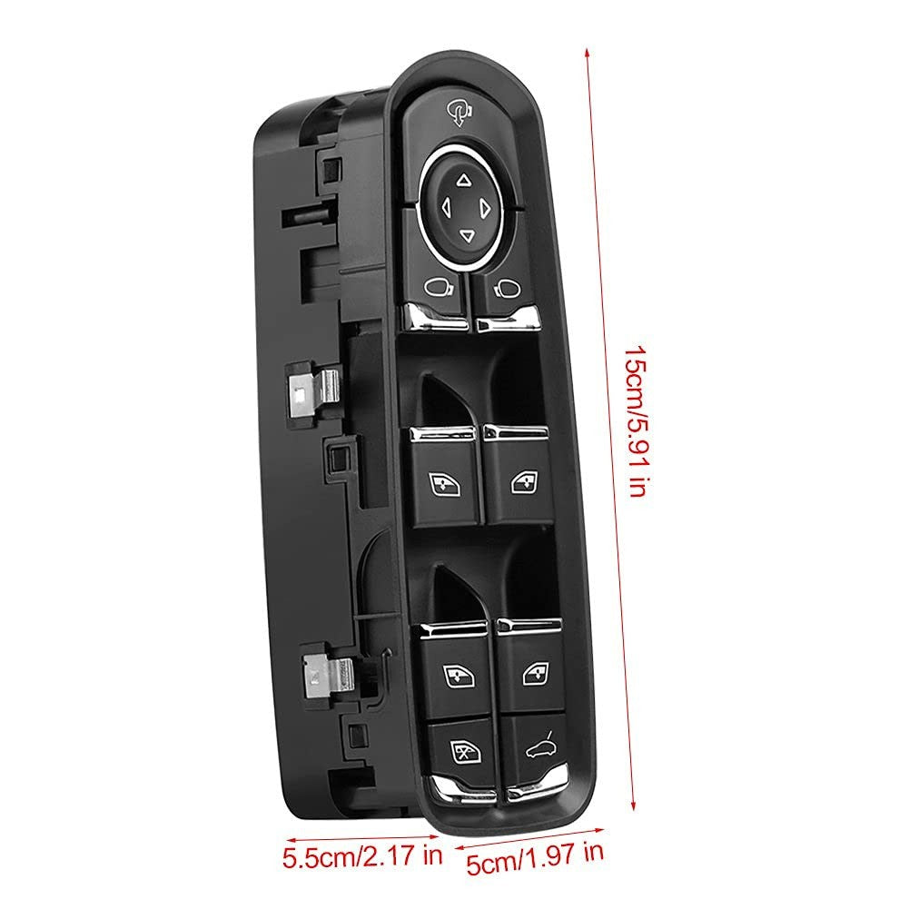 Window Master Switch Button Cover for Porsche Macan/Panamera/Cayenne (2014–2023)