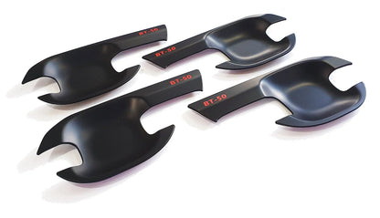 Matte Black Door Handle Cover Insert Bowl Trim for Mazda BT-50 (2021-2023)