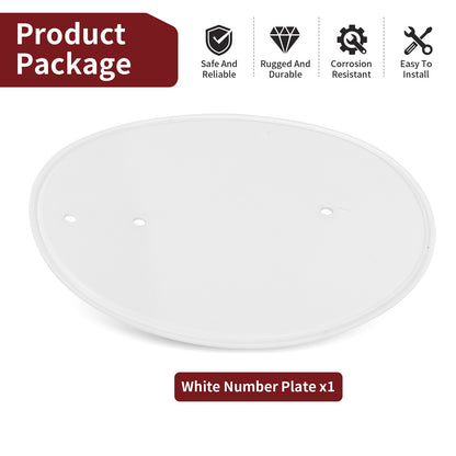 White Number Plate for Honda XR75 (1974–1978)