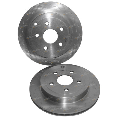 2 Rear Disc Brake Rotors Slotted Drilled for Holden VE VF Commodore (2006–2017)
