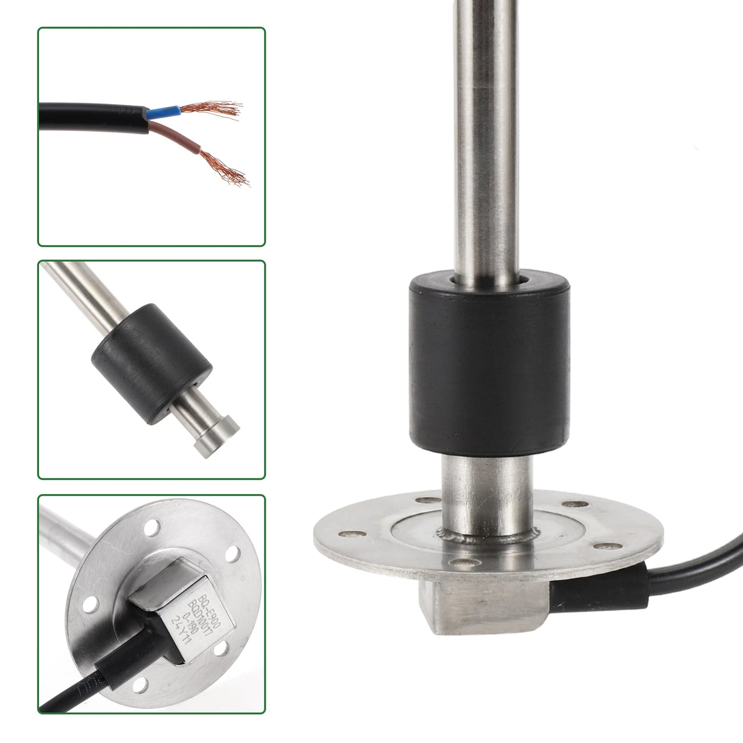 Fuel Sending Unit and Gauge Kit 0-190 Ohm for Boat Car Vehicle (0-190)