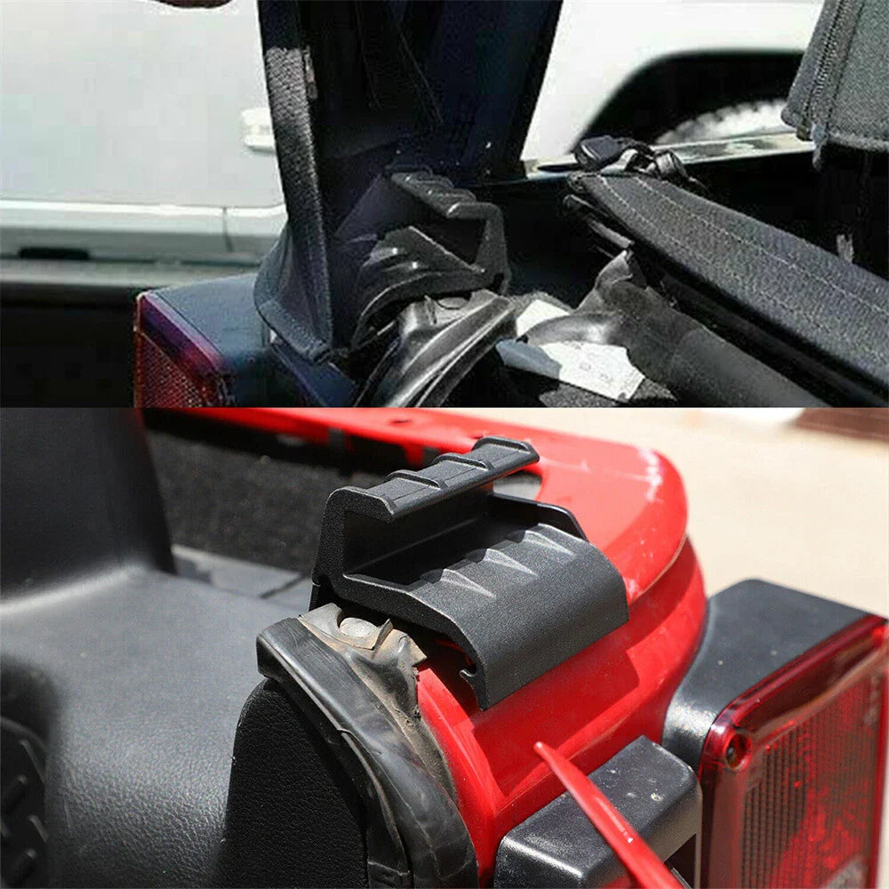 Soft Top Rear Window Tailgate Bar Retainer Bracket for Wrangler JK (07-21)