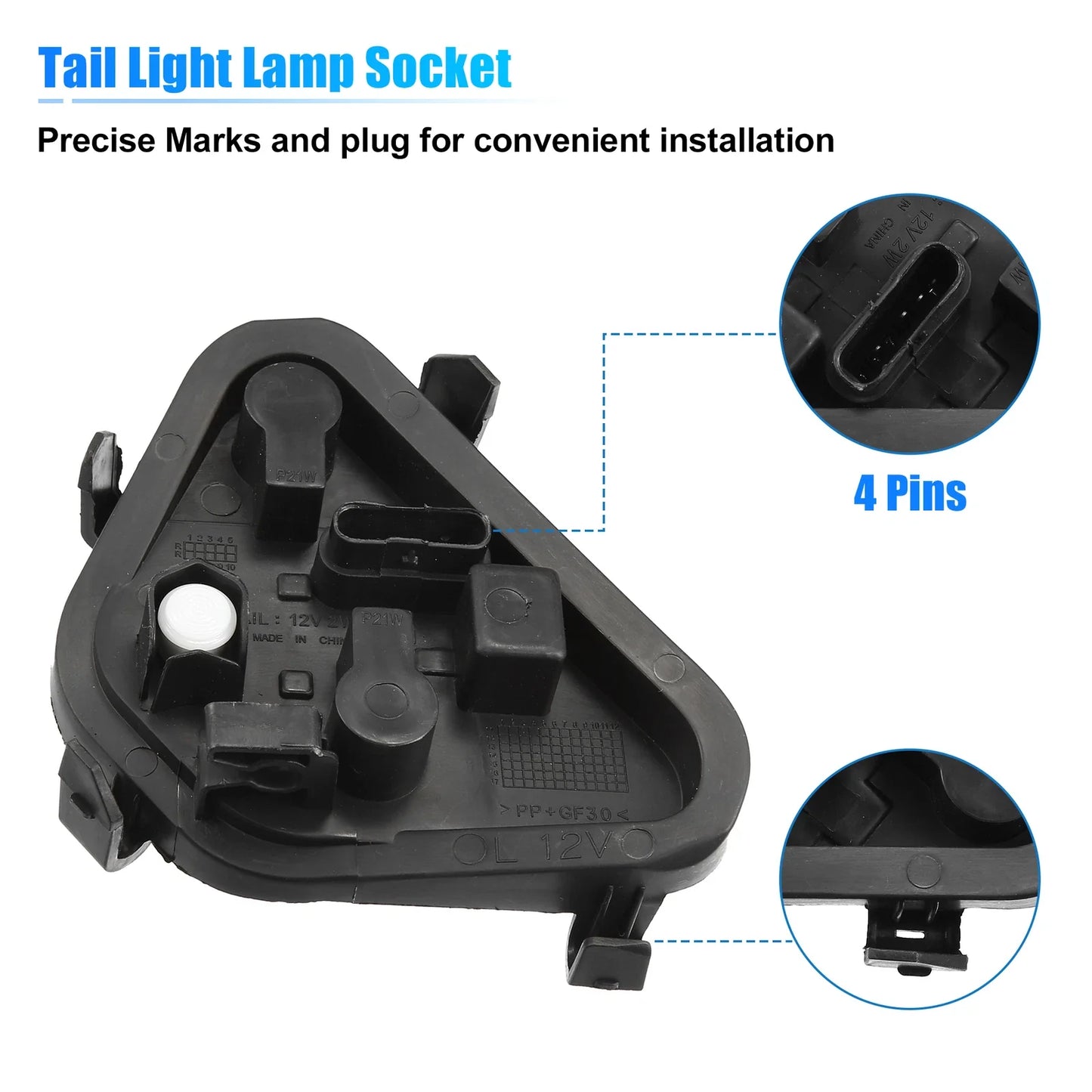 1 Set Rear Left Tail Light Lamp Rear Panel Bulb Socket Plug for BMW