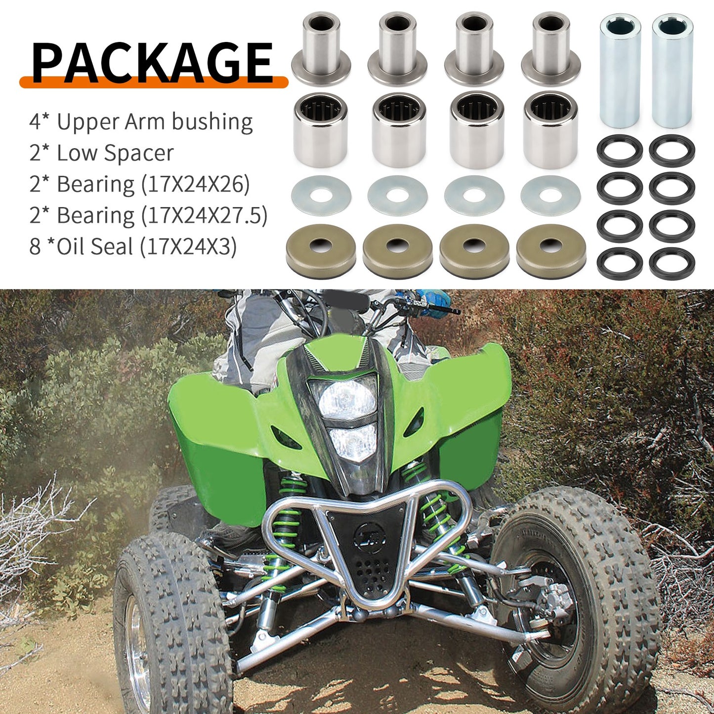 A-Arm Bushing Seal Kit for Kawasaki KFX400 (2003–2006)