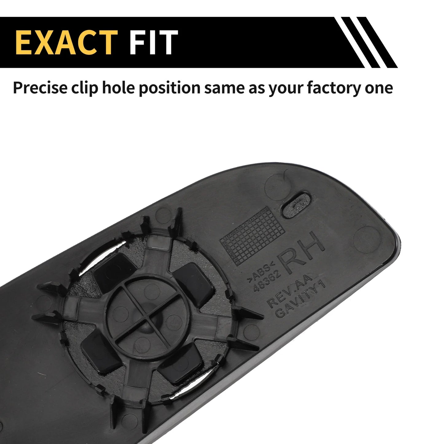 Right Mirror Glass Replacement for Dodge Ram 1500 (2010-2023)
