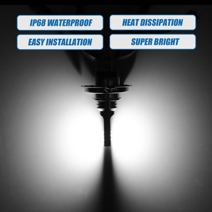 Set of 2 H4 Fog Lights for Auto (12 Sequential LED, 3030 Chips)