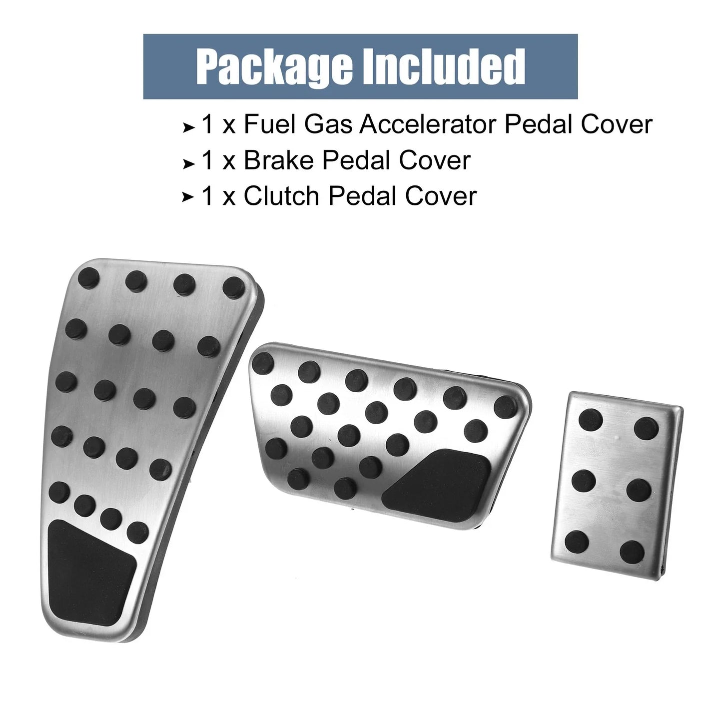 3 x Accelerator & Brake Pedal Covers for Dodge Ram (2011-2018)