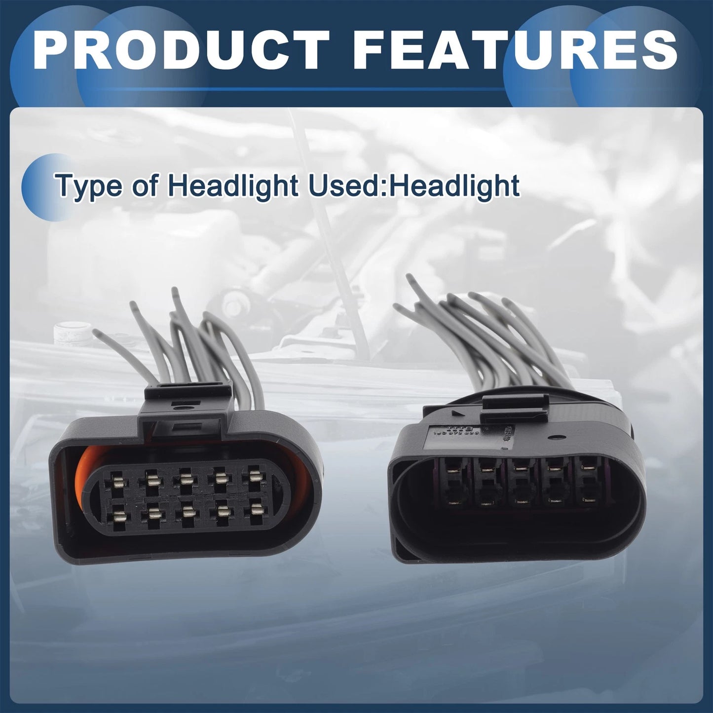 Headlight Cable Repair Kit for Audi (No. 1J0973735, 1J0973835)