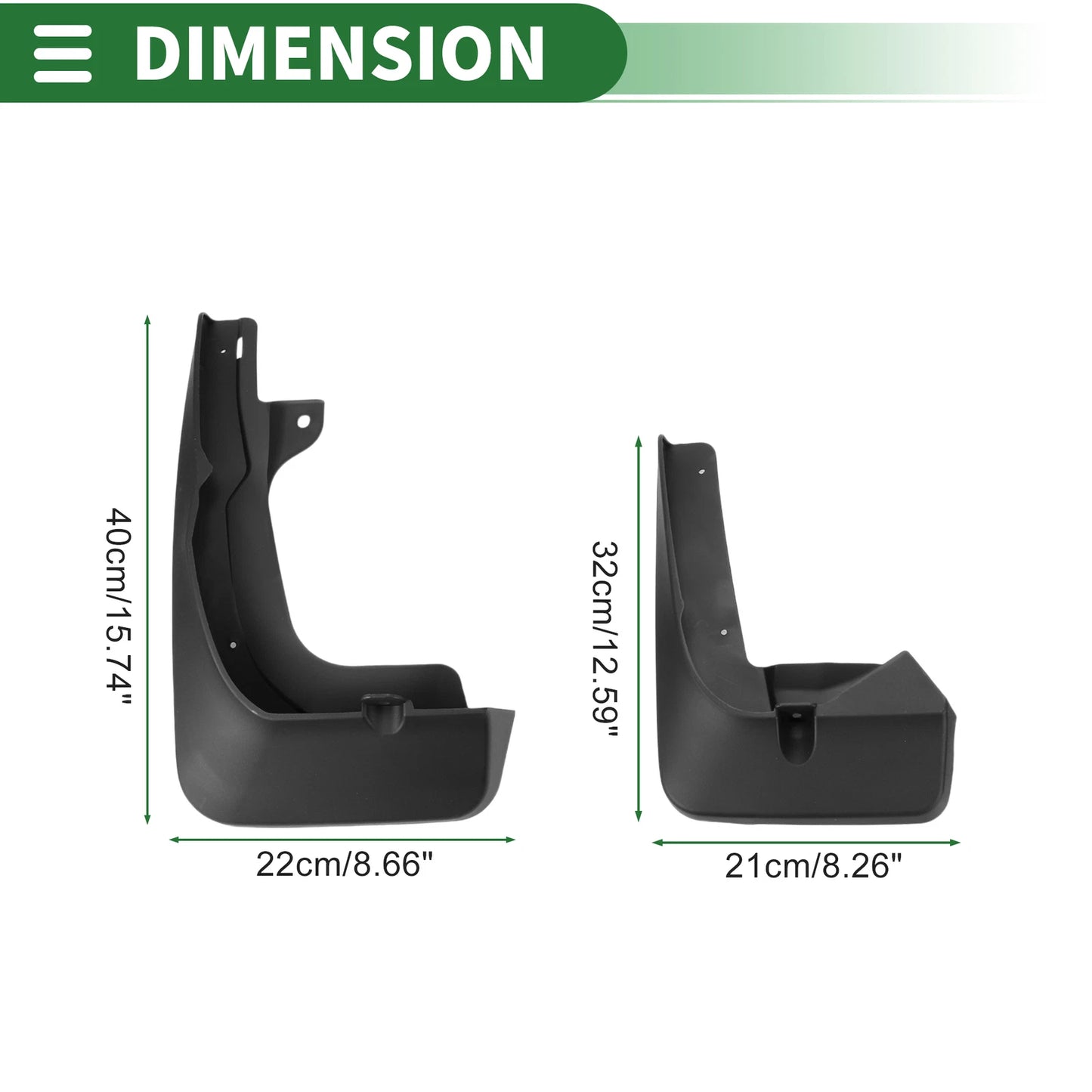 Mud Flaps Splash Guards Set of 4 for Lexus RX (2023)