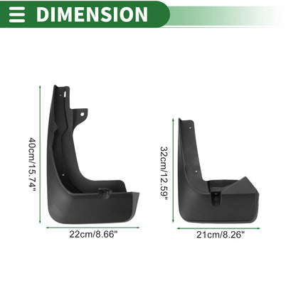 Mud Flaps Splash Guards Set of 4 for Lexus RX (2023)