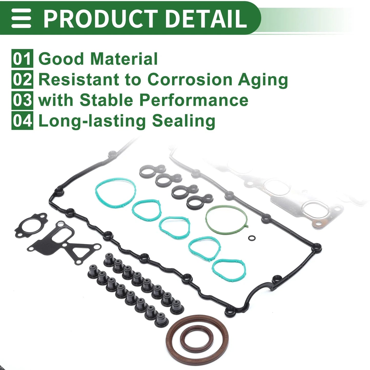 Engine Valve Cover Gasket Kit for Dodge Dart 1.4L 2.0L 2.4L (2013-2016)