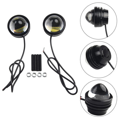 2 x White 12V-24V High Power Bull Eye LED Projector Fog Lamp for Car