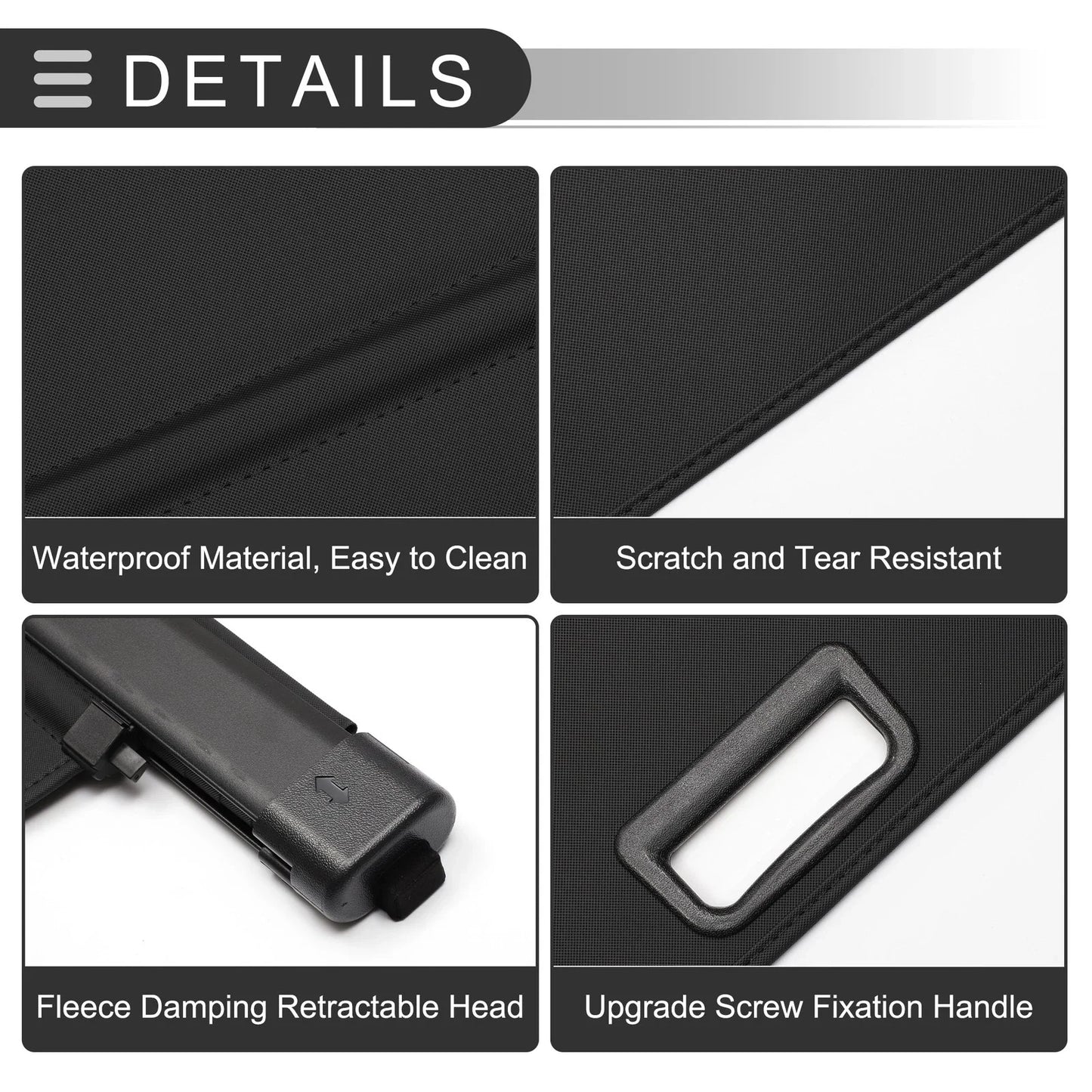 Retractable Cargo Cover for Honda Pilot 2016-2022 5 Seater 2 Row Gloss Black