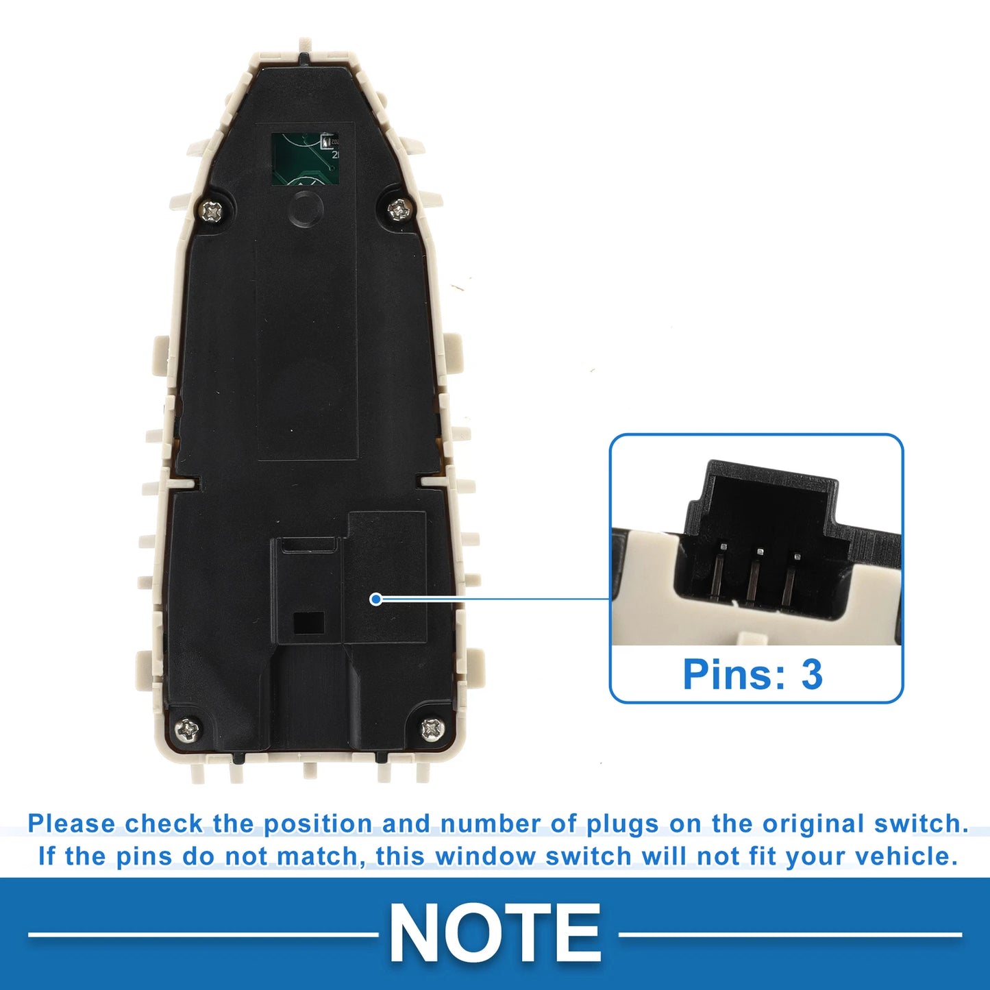 Front Driver Side Power Window Switch for Mercedes-Benz C63 (2015–2021) No.2059057011