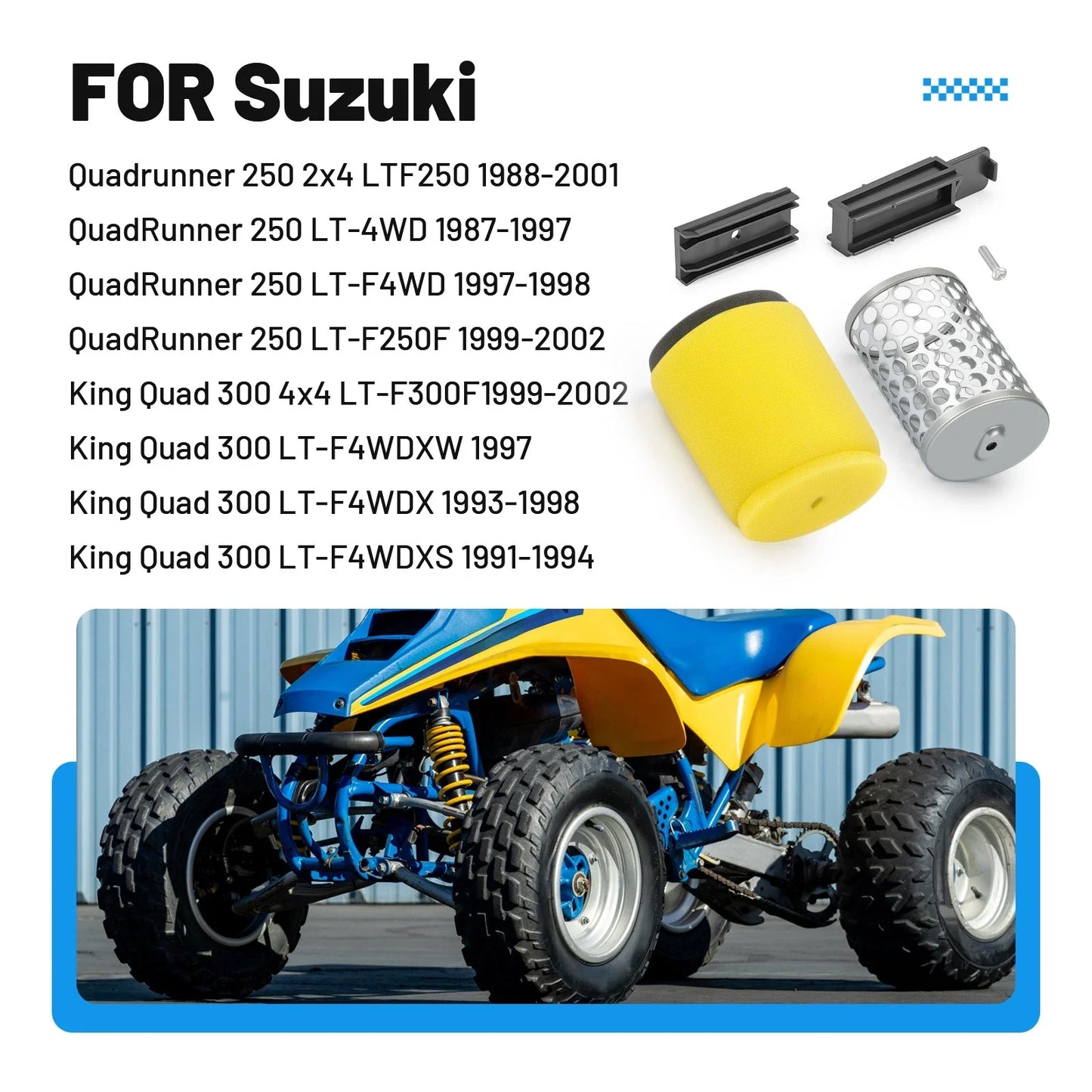 Air Filter Cage Guide & Slider for Suzuki King Quad 300 (1991–2002)