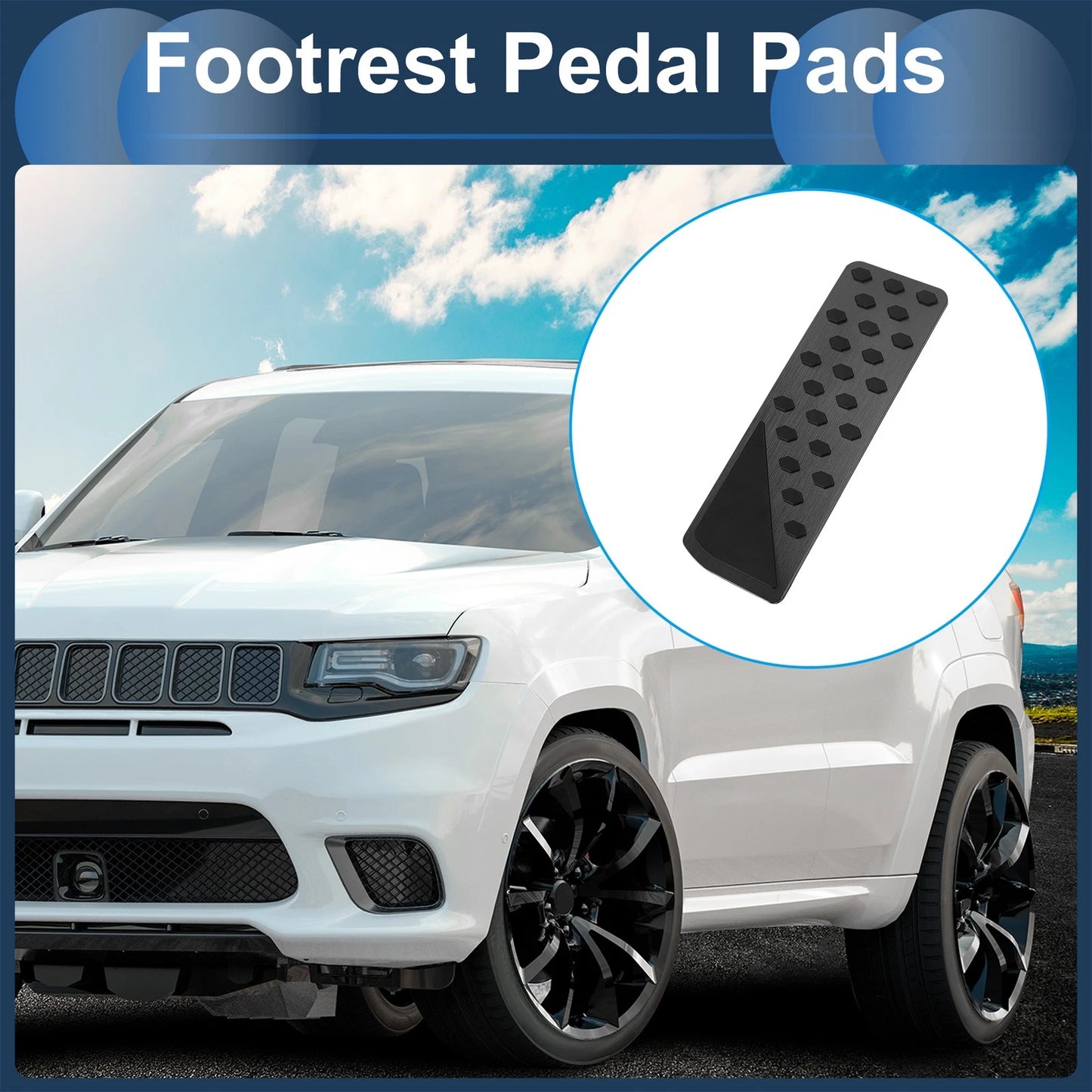 Footrest Pedals Cover for Jeep Grand Cherokee (2022–2025) Aluminum Alloy