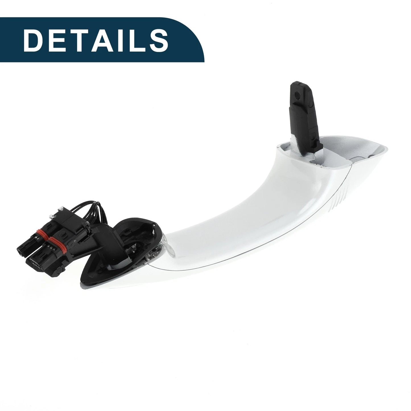Rear Left Exterior Door Handle for BMW F07 F10 (2009–2017) No. 51217231933 White Silver Tone