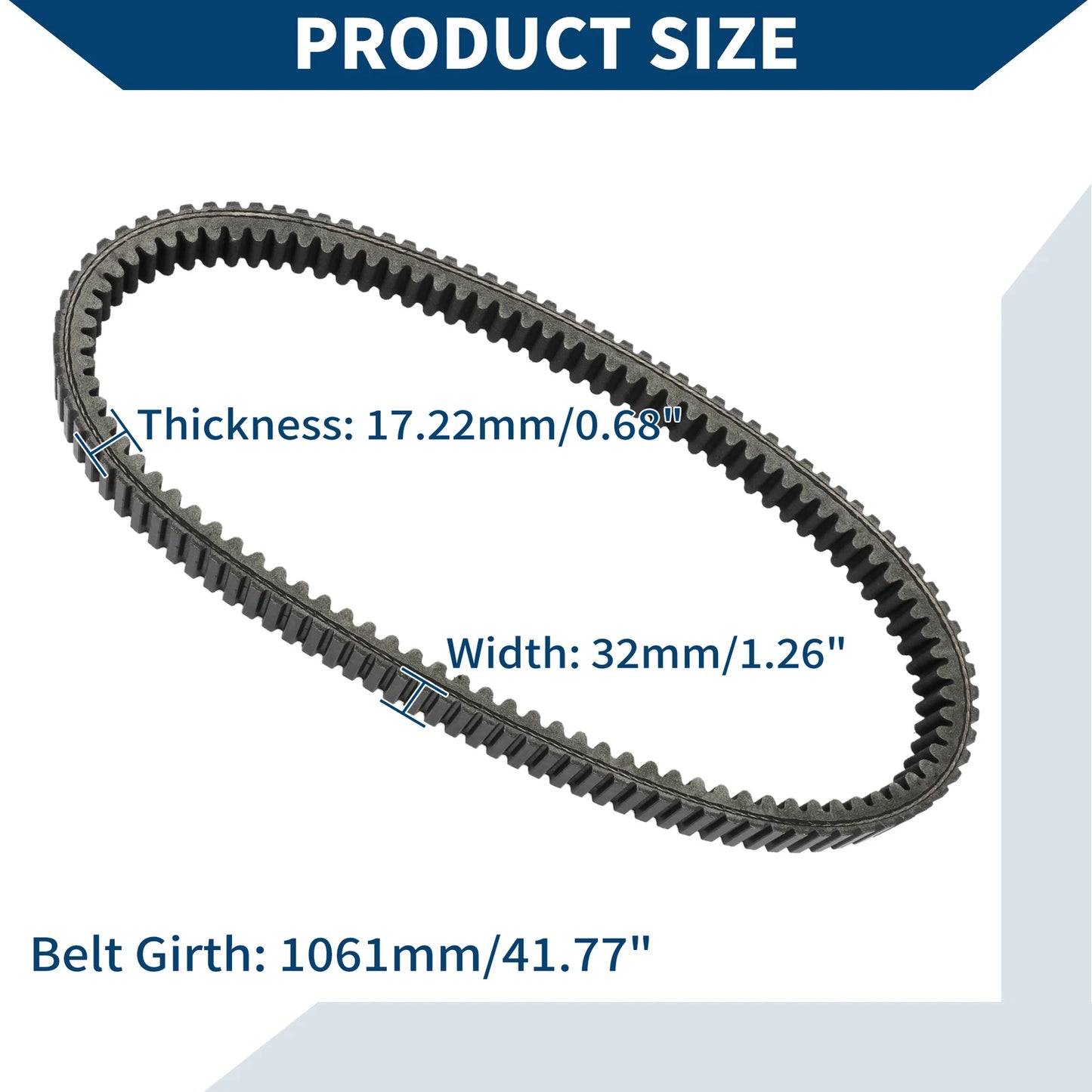 Drive Belt V-Belt No.3211169 for Polaris Ranger 500 (2015–2019)