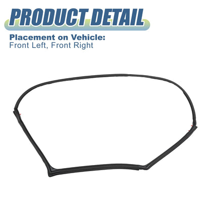 2X Window Glass Seals No.55395274AW/55395275AW for Jeep Wrangler (2007–2018)