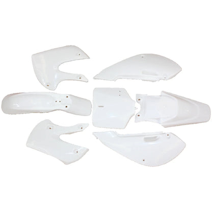 WHITE Plastics Fairing Fender Kit for KLX110 125cc PIT PRO Dirt Bike