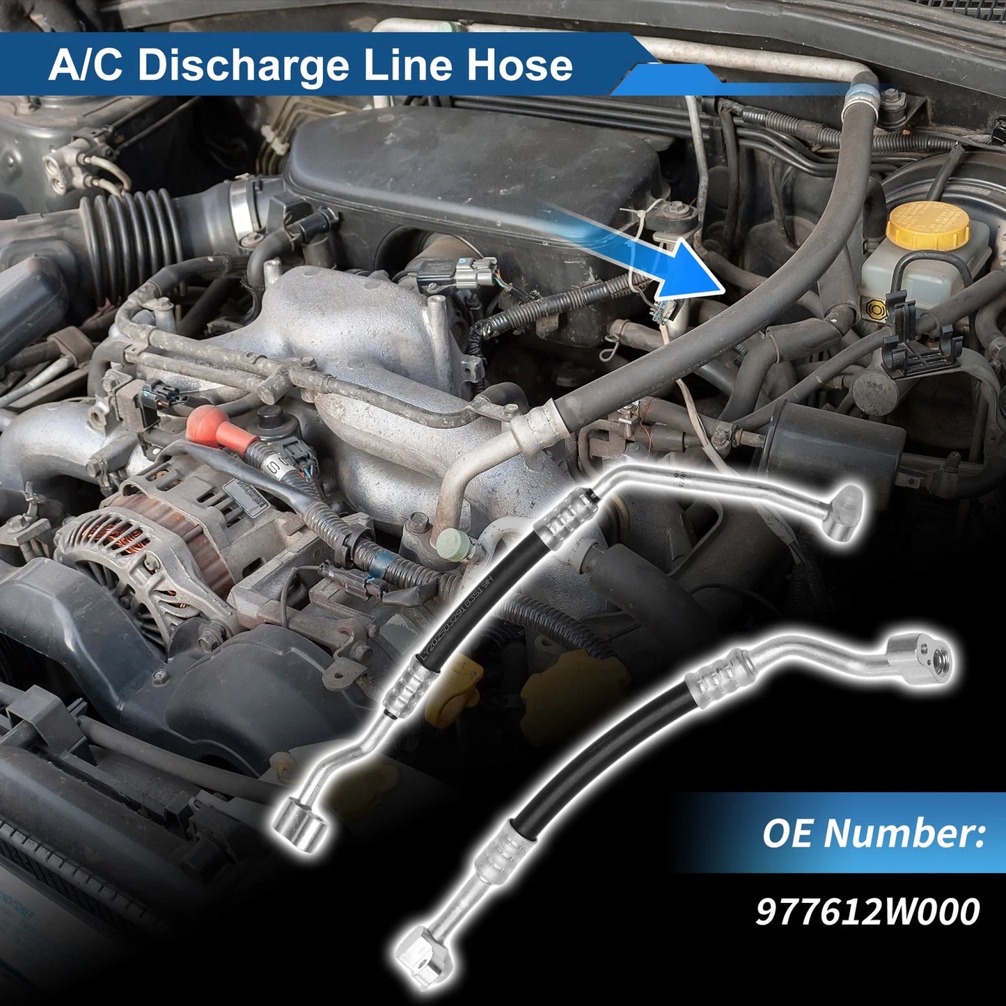 A/C Refrigerant Liquid Hose for Hyundai Santa Fe (2013–2018) No. 977612W000
