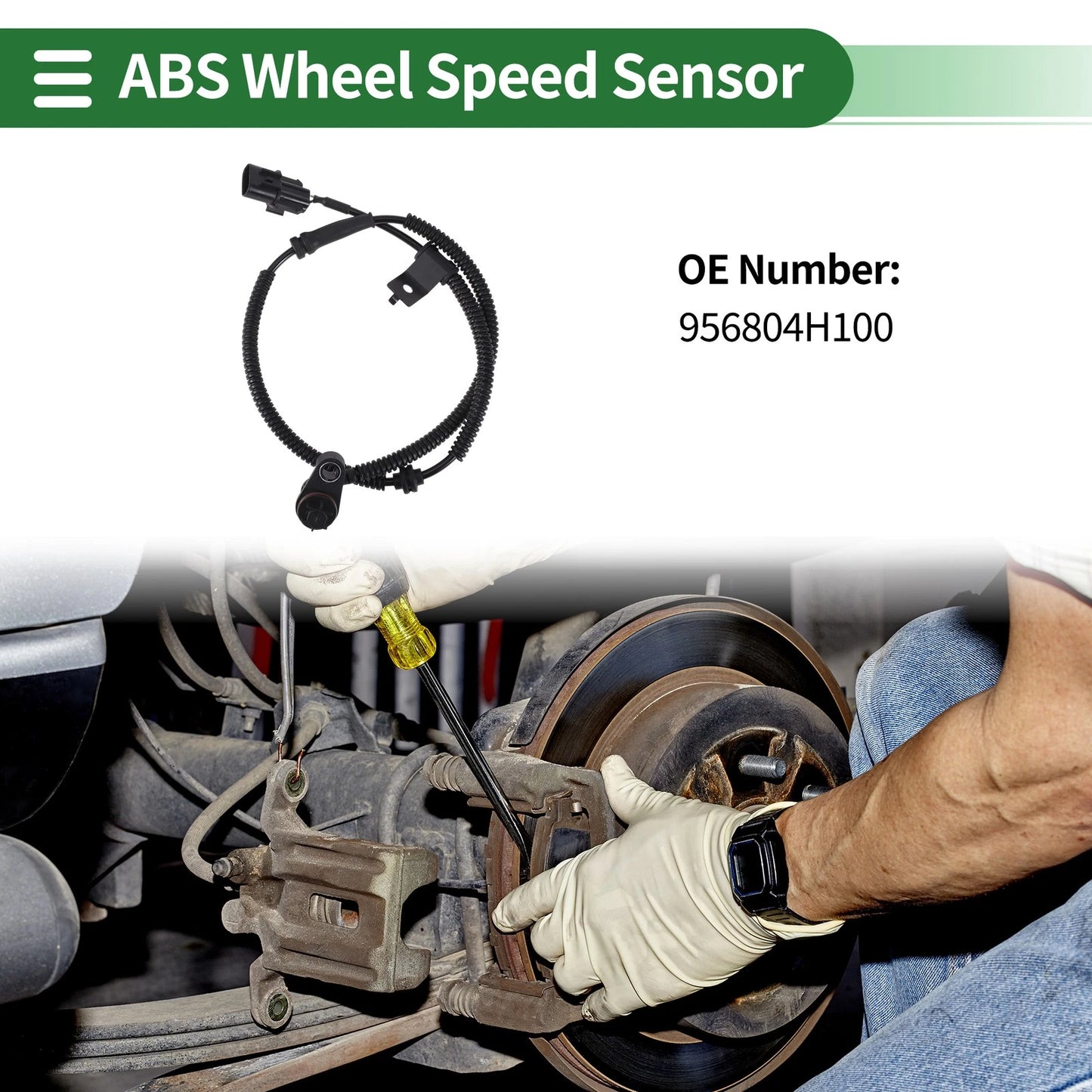 ABS Wheel Speed Sensor No. 956804H100 for Hyundai H-1 (2011)