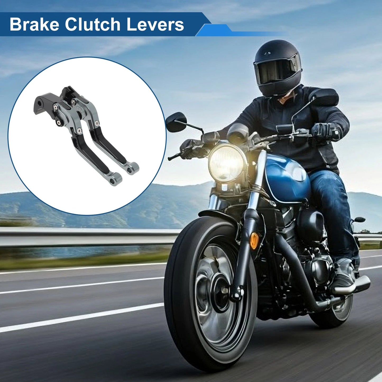 Brake Clutch Levers for Yamaha YZF-R7 (2021–2025) 1 Pair Titanium Black