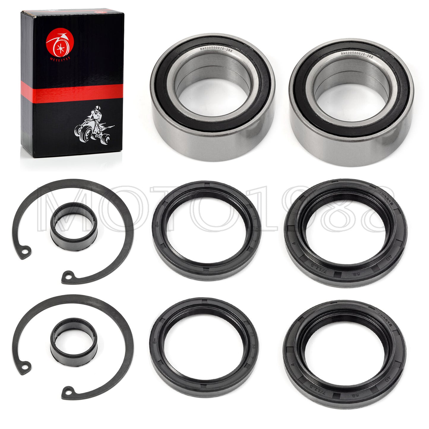 Front Wheel Bearing & Dust Seal for Honda Fourtrax 300 TRX300FW (1988–2000)