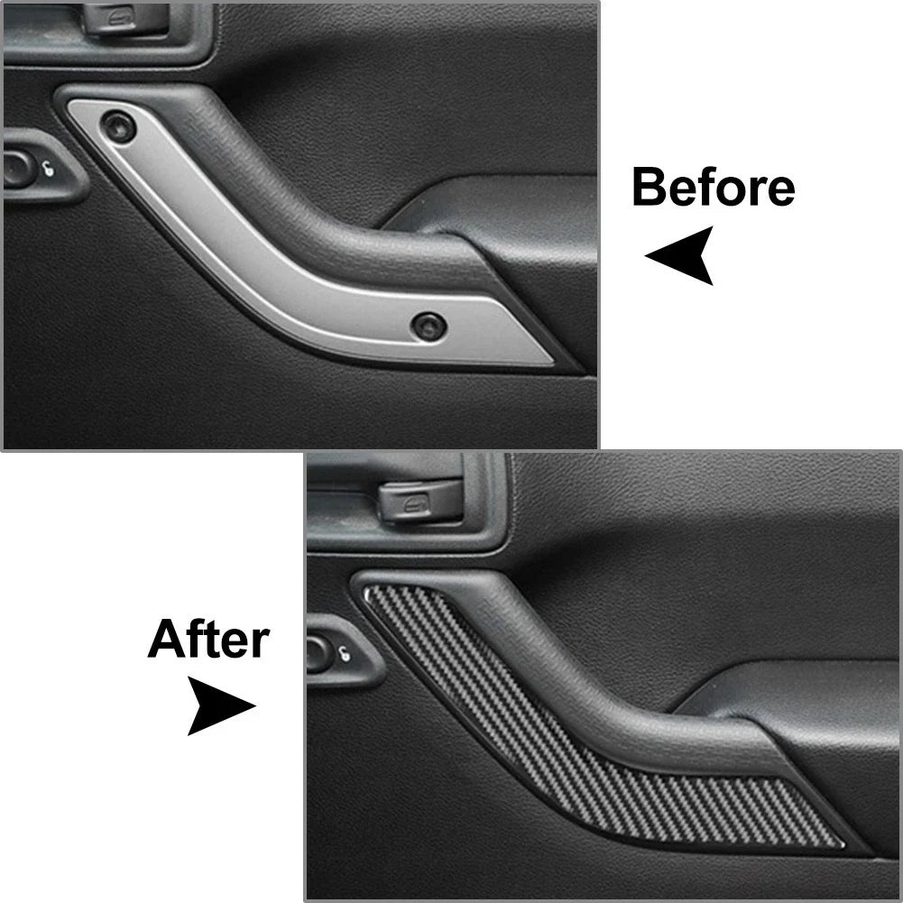 4 x Interior Door Handle Cover Trim for Jeep Wrangler JK (2011-2017)